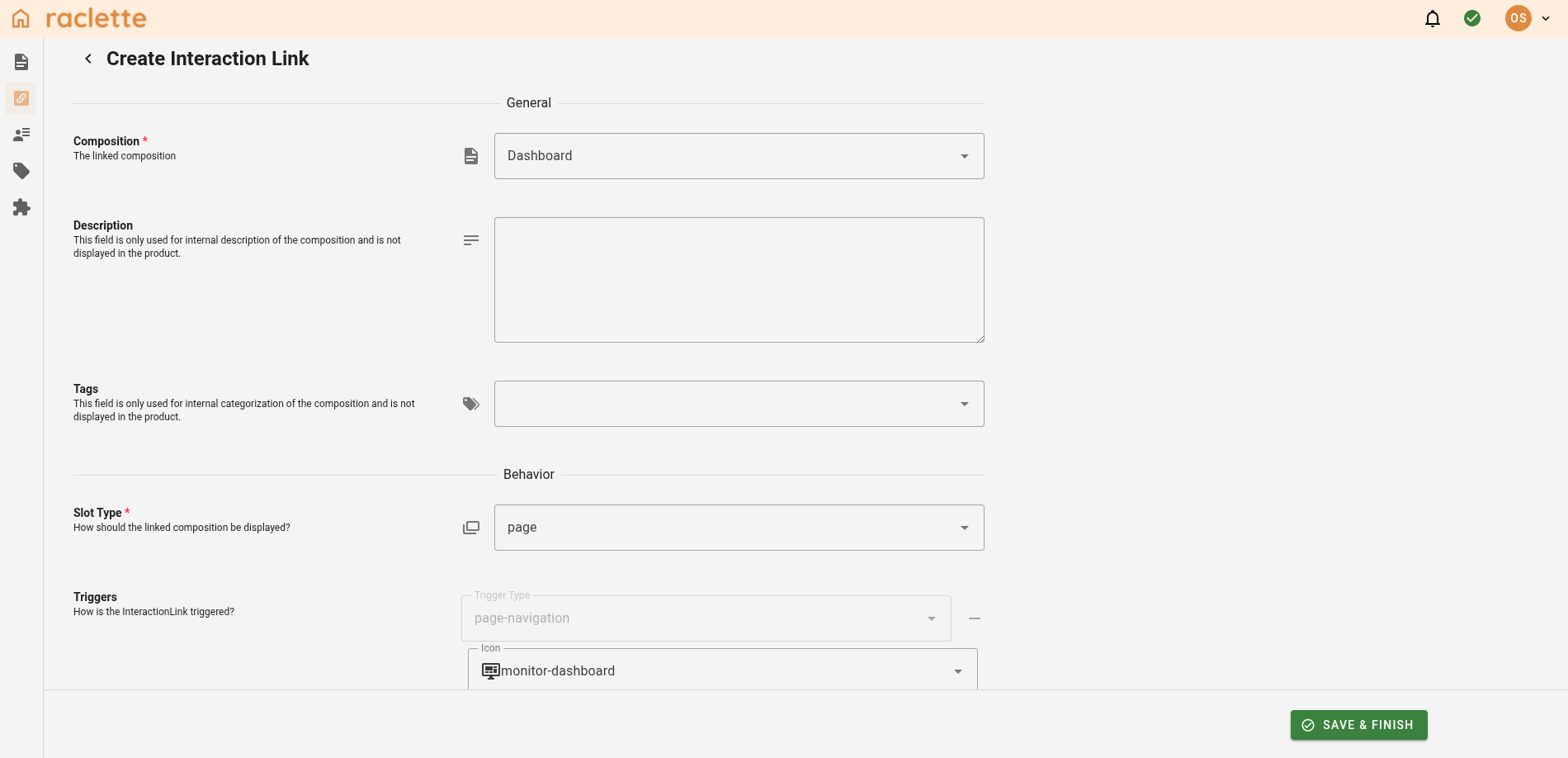 Interaction Link Edit